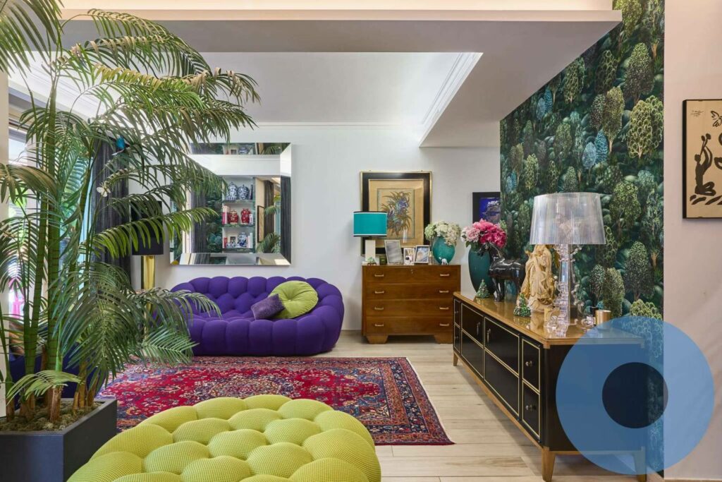 appartamento con terrazzi Garbatella soggiorno