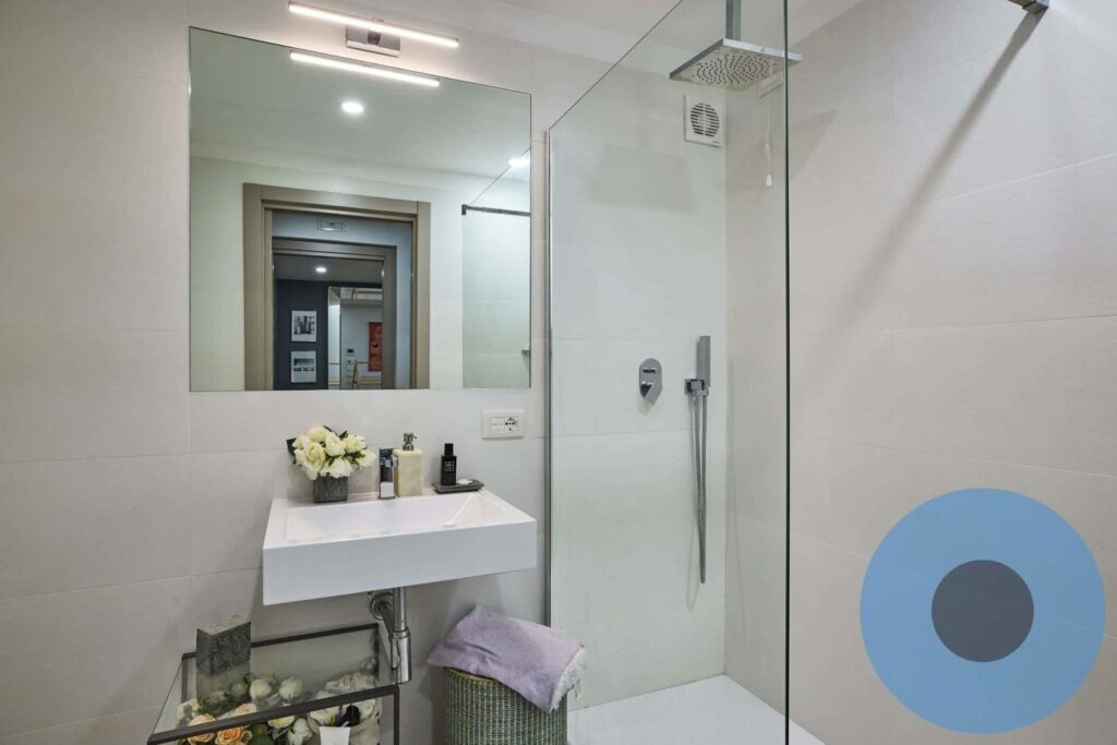 appartamento con terrazzi Garbatella bagno